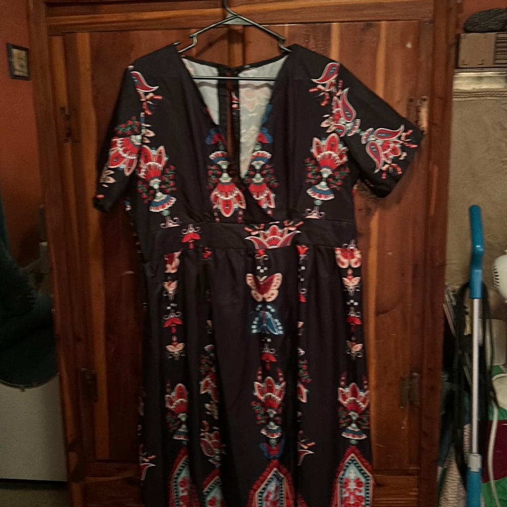 Ladies Plus Size Faux Wrap Dress
